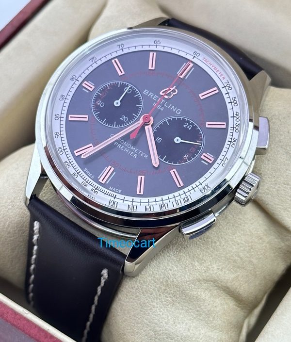 Breitling Premier B01 Chronograph 42 Leather Strap Watch