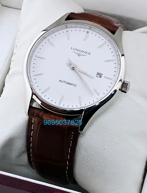 Longines Master Collection White Steel 2 Leather Strap Swiss Automatic Watch