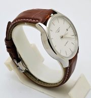 Longines Master Collection White Steel 2 Leather Strap Swiss Automatic Watch - Image 5