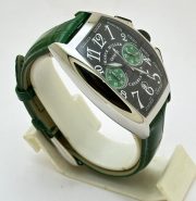 Franck Muller Casablanca Chronograph Green Leather Strap Watch - Image 5
