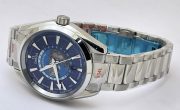 OMEGA SEAMASTER AQUA TERA WORLD TIME BLUE STEEL SWISS AUTOMATIC WATCH - Image 6