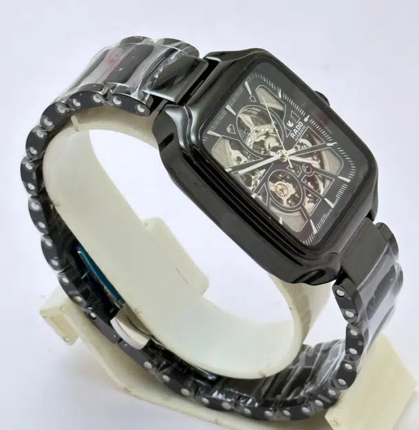 Rado True Square Open Heart Black Ceramic Swiss Automatic Watch - Image 5