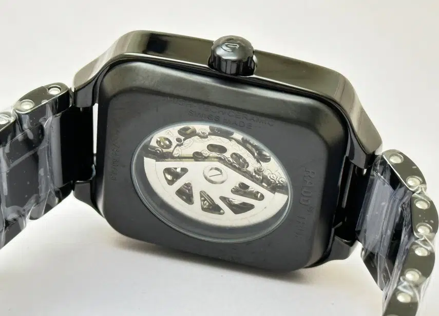 Rado True Square Open Heart Black Ceramic Swiss Automatic Watch - Image 8