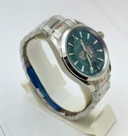 OMEGA SEAMASTER AQUA TERA WORLD TIME GREEN STEEL SWISS AUTOMATIC WATCH - Image 5