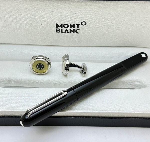 Mont Blanc Rollerball Pen Cufflink Combo - 2