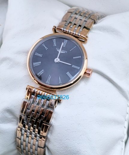 Longines Elegance La Grande Black Dual Tone Ladies Watch