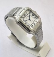 Cartier Santos 100 Steel White Swiss Automatic Ladies Watch - Image 4