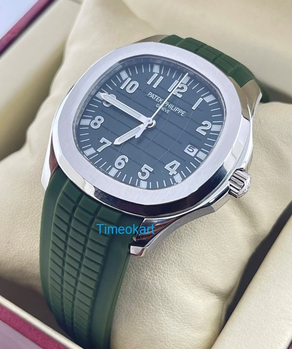 Patek Philippe Aquanaut Green Rubber Strap Swiss Automatic Watch