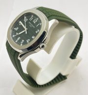 Patek Philippe Aquanaut Green Rubber Strap Swiss Automatic Watch - Image 4