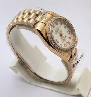 Rolex Datejust Diamond Bezel White Rose Gold Swiss Automatic Ladies Watch - Image 5