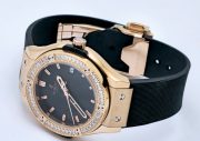 Hublot Classic Fusion Diamond Black Rubber Strap Ladies Watch - Image 6