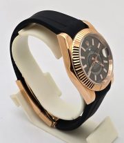 Rolex Sky Dweller Brown Black Rubber Strap Swiss ETA Automatic Watch - Image 3