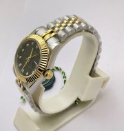 Rolex Datejust Diamond Marker Black Dual Tone Swiss Automatic Ladies Watch - Image 3