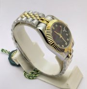 Rolex Datejust Diamond Marker Black Dual Tone Swiss Automatic Ladies Watch - Image 4