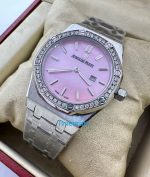 Audemars Piguet Royal Oak Diamond Pink Mother of Pearl Ladies Watch