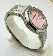 Audemars Piguet Royal Oak Diamond Pink Mother of Pearl Ladies Watch - Image 5