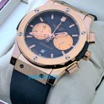 Hublot Classic Fusion Chronograph 2 Rose Gold Black Rubber Strap Watch