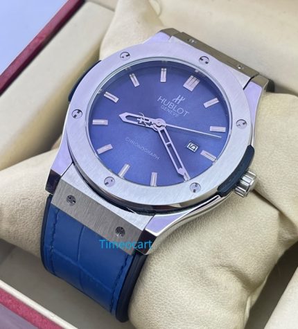 Hublot Vendom Classic Steel Blue Leather Strap Swiss Automatic Watch