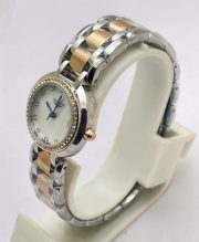 Longines Prima Luna Mother Of Pearl Dial Diamond Bezel Dual Tone Ladies Watch - Image 4
