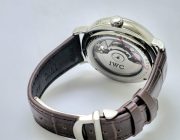 I W C Schaffhausen Portofino DAY-DATE Tourbillon Steel Leather Strap Swiss Automatic Watch - Image 6