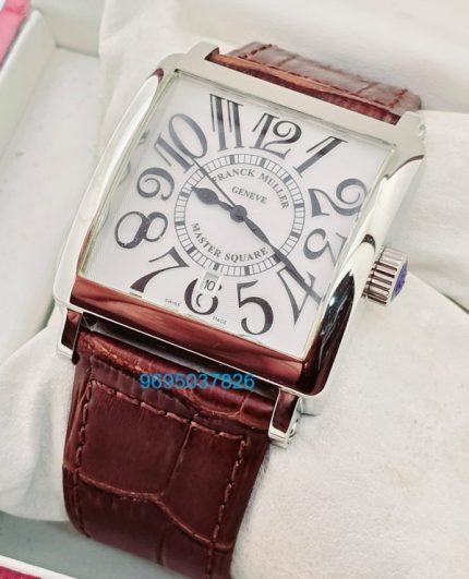 Franck Muller Square Master 2 Leather Strap Watch