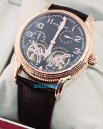 Patek Philippe Double Flying Tourbillon DAY-NIGHT Black Swiss Automatic Watch