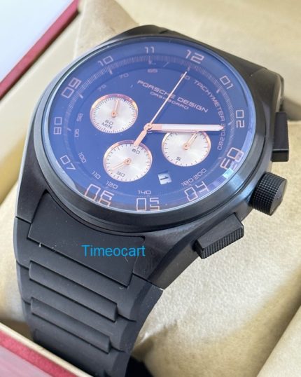 Porsche Design Chronograph Black Rubber Strap Watch - C