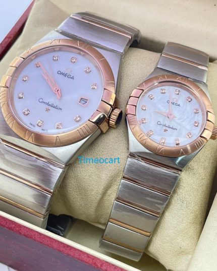 Omega Constellation Double Eagle Diamond Mark Couple Watch