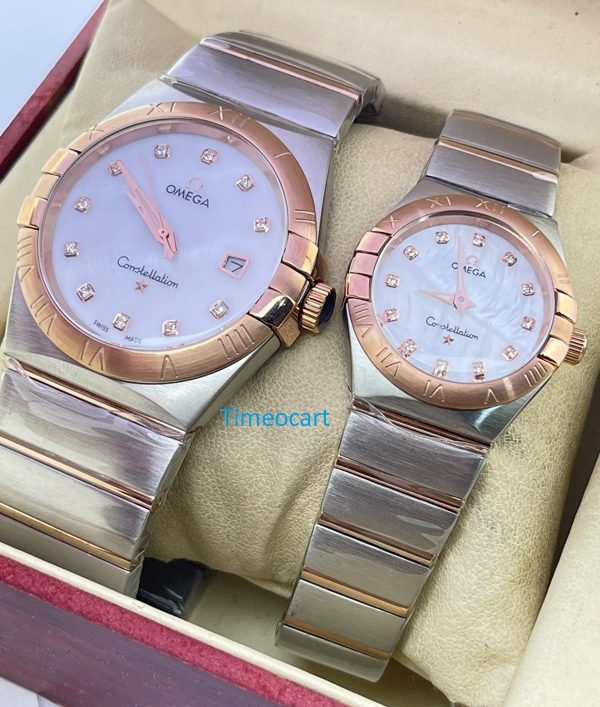 Omega Constellation Double Eagle Diamond Mark Couple Watch