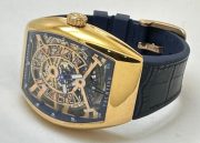 Franck Muller Yachting Anchor Rose Gold Blue Strap Swiss Automatic Watch - Image 6