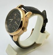 A. Lange & Shone Grand Lange 1 Moon Phase Rose Gold Black Swiss Automatic Watch - Image 4