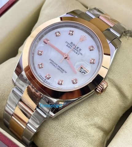 Rolex Date Just Diamond Mark Mother Of Pearl