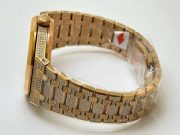 Audemars Piguet Royal Oak Full Diamond Rose Gold Black Swiss ETA Automatic Watch - Image 7