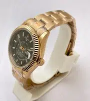 Rolex Sky Dweller Brown Rose Gold Swiss ETA Automatic 7750 Valjoux Movement Watch - Image 4