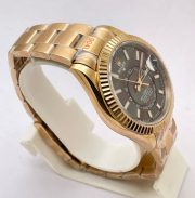 Rolex Sky Dweller Brown Rose Gold Swiss ETA Automatic 7750 Valjoux Movement Watch - Image 4