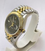 Rolex Date-Just Roman Mark Grey Dual Tone Swiss ETA Automatic 2836 Valjoux Movement Watch - Image 3