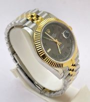 Rolex Date-Just Roman Mark Grey Dual Tone Swiss ETA Automatic 2836 Valjoux Movement Watch - Image 4