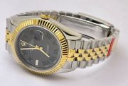 Rolex Date-Just Roman Mark Grey Dual Tone Swiss ETA Automatic 2836 Valjoux Movement Watch - Image 5