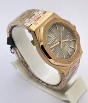 Audemars Piguet Royal Oak Rose Gold Grey Swiss Automatic Watch - Image 5