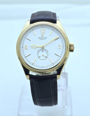 Rolex Cellini White Leather Strap Swiss Automatic Watch - Image 3