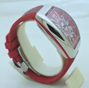Franck Muller Vanguard Yachting Steel Red Leather Strap Swiss ETA Automatic Watch - Image 5
