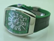 Franck Muller Vanguard Yachting Steel Green Leather Strap Swiss ETA Automatic Watch - Image 6