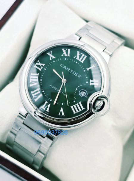 Cartier Ballon Bleu De Mens Steel Green Swiss Automatic Watch