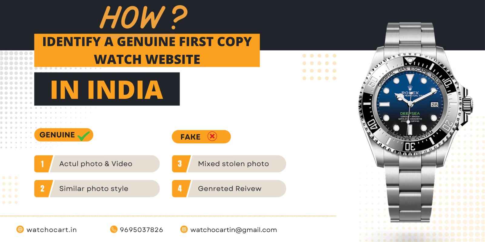 How to Identify a Genuine First Copy Watch Website in India