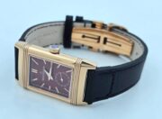 Jaeger Le Coultre Grande Reverso London Flagship Rose Gold Brown Watch - Image 6