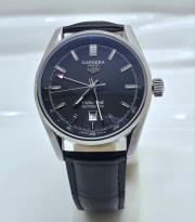 Tag Heuer Carrera Calibre 5 Twin Time GMT Leather Strap Swiss Automatic Watch - Image 3