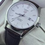 Tag Heuer Carrera Calibre 5 Date Leather Strap White
