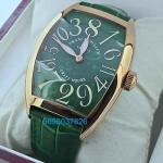 Franck Muller Crazy Hours Green Leather Strap Swiss Automatic Watch
