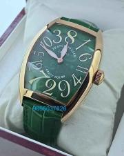Franck Muller Crazy Hours Green Leather Strap Swiss Automatic Watch