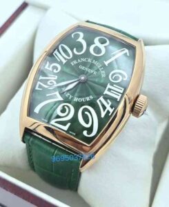 Franck Muller Crazy Hours Green Leather Strap Swiss Automatic Watch